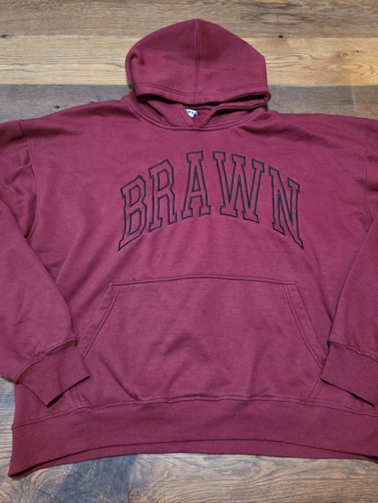 100 Brawn Other - 100 Brawn Maroon Pullover Hoodie Big Man Wear